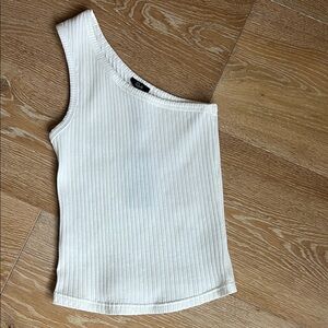 Rails white, fitted ribbed top